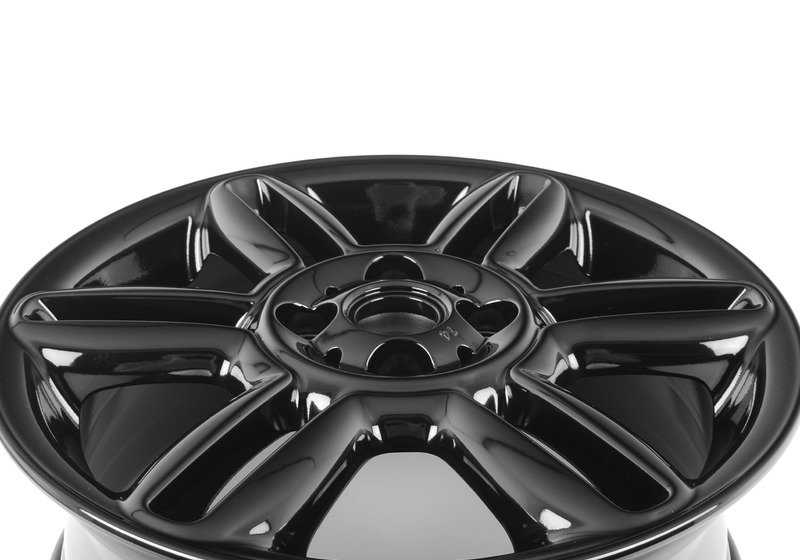 Llanta de aluminio 6 Star Twin Spoke R119 negra OEM 36116856969 para MINI R56, R56 LCI, Clubman R55, Cabrio R57, Coupé R58, Roadster R59... y más. Original MINI.