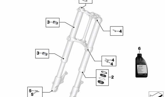 Casquillo guía OEM 31421458222 para motos BMW C Evolution, C 600 Sport, C 650 GT, R 100 GS... y más. Original BMW Motorrad.