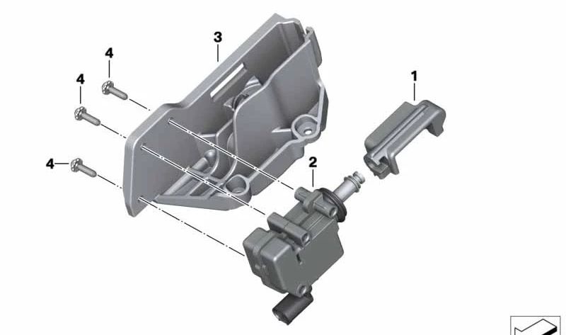 Soporte motor de cierre OEM 61318558633 para BMW Motorrad C 400 X, C 400 GT (modelos CK08, CK09, 0S01, 0S03, 0S11). Original BMW Motorrad.