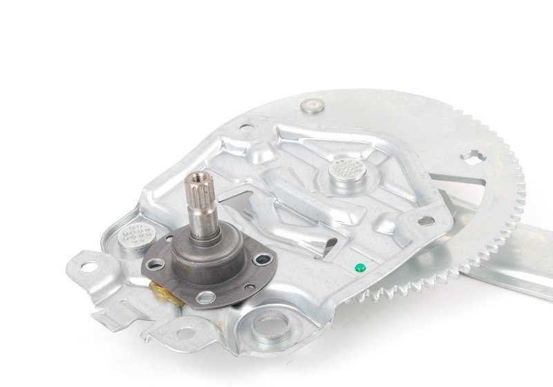 Elevalunas trasero izquierdo OEM 51348227347 para BMW E36 {316i CA11, CA12, CA21, CA22, CA71, CA72, CA81, CA82, CE11, CE12}. Original BMW.