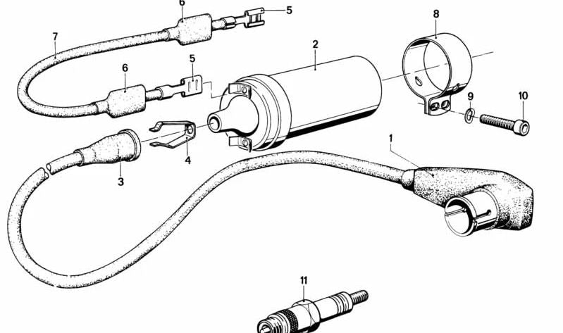 OEM IGNIÇÃO BOBIN 12131243452 PARA BMW R50. BMW original.