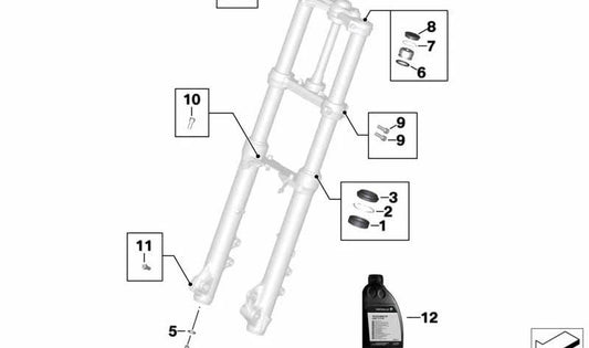 OEM 3142766219 Toroidaler Obtavery -Ring BMW F 700 GS, F 800 GS, F 650 GS, G 650 GS. Originaler BMW Motorrad.