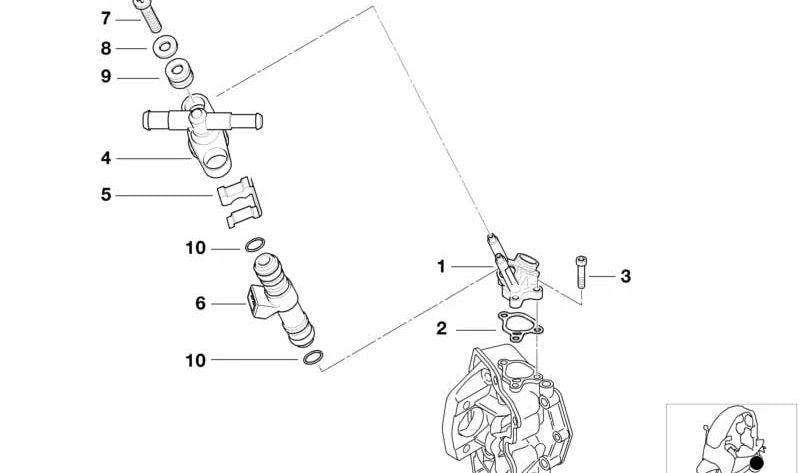 Colector de admisión OEM 13531341697 para motos BMW R1200GS, F800GS, R1150RT... y más. Original BMW Motorrad.