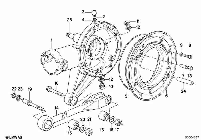 Sechseckschraube für BMW E46, F30, F80 (OEM 07119901180). Original BMW.