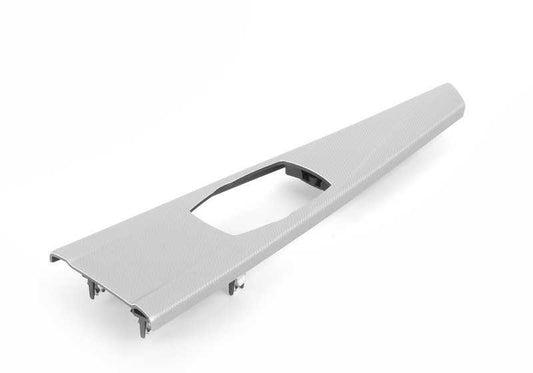 Embellecedor aluminio consola central OEM 51168064245 para BMW Serie 3 {F30, F30N, F31, F31N, F34, F34N, F35, F35N} y Serie 4 {F32, F32N, F36, F36N}. Original BMW.