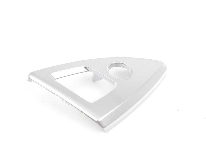 Panel de protección de cierre para reposabrazos cromo OEM 51169277348 para BMW Serie 5 F10 LCI, F11 LCI. Original BMW.