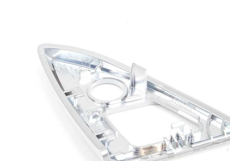 Panel de protección de cierre para reposabrazos cromo OEM 51169277348 para BMW Serie 5 F10 LCI, F11 LCI. Original BMW.