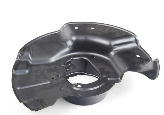Protector de freno delantero izquierdo OEM 34111159917 para BMW E34, E32, E31. Compatible con modelos como 518i, 518g, entre otros. Pieza original BMW.