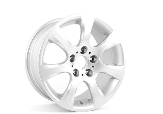 Llanta de aleación diseño estrella 185 plata OEM 36116764623 para BMW Serie 3 {E90, E90N, E91, E91N, E92, E92N, E93, E93N}. Original BMW.