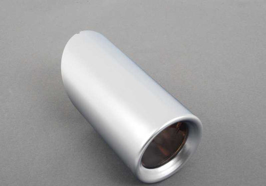 Embellecedor de salida de escape aluminio mate OEM 18307610632 para BMW F30, F31, F32, F33, F34, F36 (335i, 335i xDrive, ActiveHybrid 3). Original BMW.