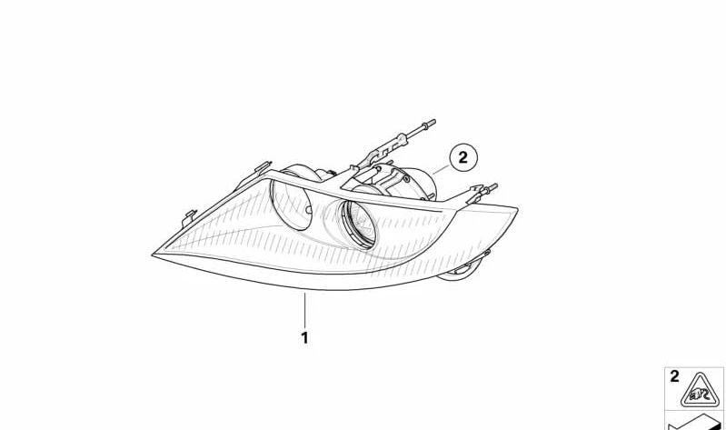 Faros Bi-Xenón derecho OEM 63127162724 para BMW E85 Z4. Original BMW.