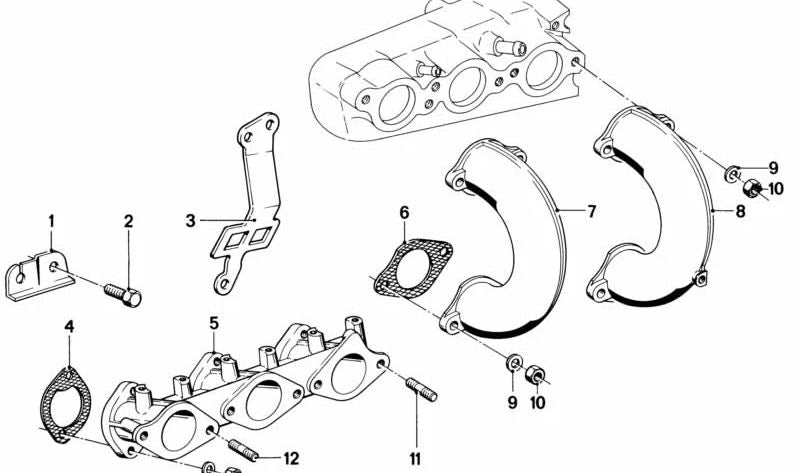 Ammissione a BMW E12, E24, E23 (OEM 11611256418). BMW originale