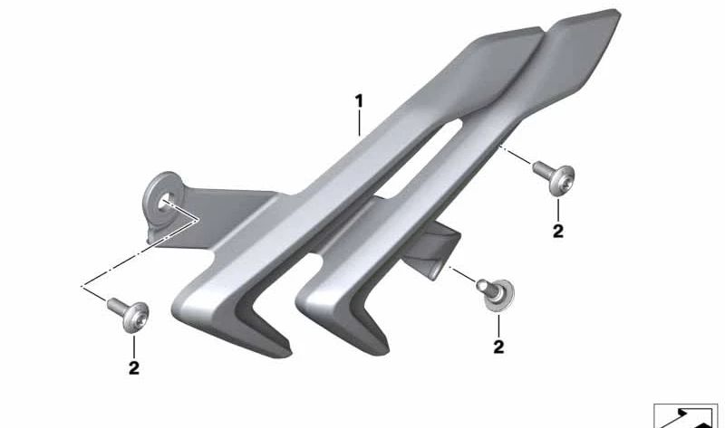 Moldura marco interior derecha OEM 46638388421 para motos BMW S 1000 RR (K67), M 1000 RR (K66). Original BMW Motorrad.