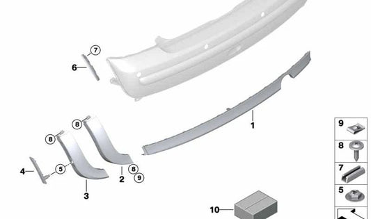 Spoiler direito preto OEM 51126800203 para MINI R50, Cooper R50, One R50... e muito mais. MINI originais.