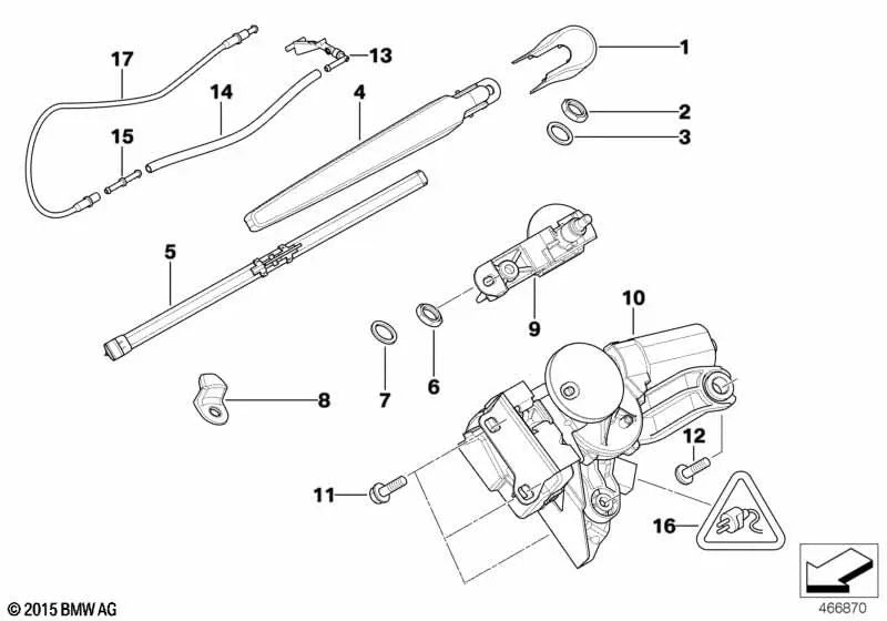 Tubo ondulato per BMW Series 1 E81, E82, E87, E87N, E88 Series 3 E91, E91N (OEM 6168418301). BMW originale.