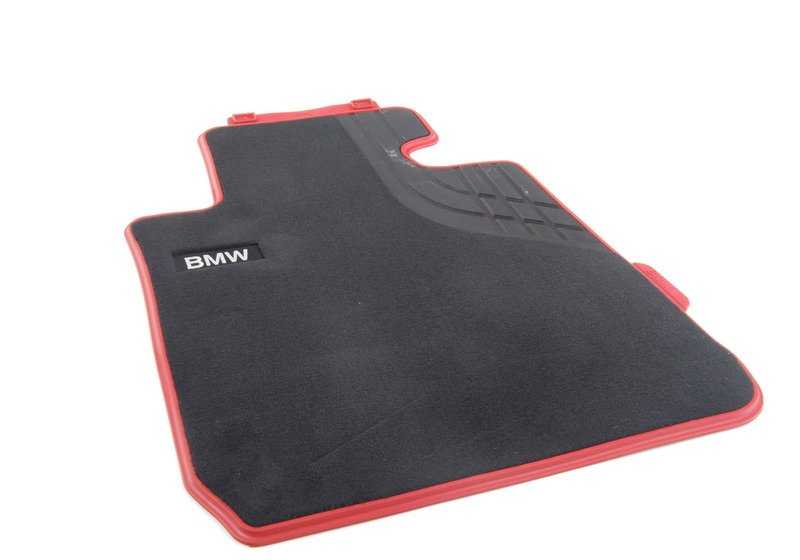 Alfombrillas delanteras textiles Sport Line antracita/rojo OEM 51472339459 para BMW F20, F21, F22, F23, F87 M2… y más. Original BMW.
