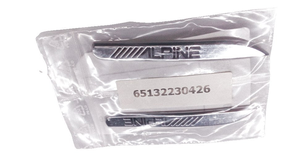 Alto -falantes do emblema “Alpine” OEM 65132230426 para BMW F20, F21, F22, F23. 2 peças definidas para alto -falantes. BMW original.