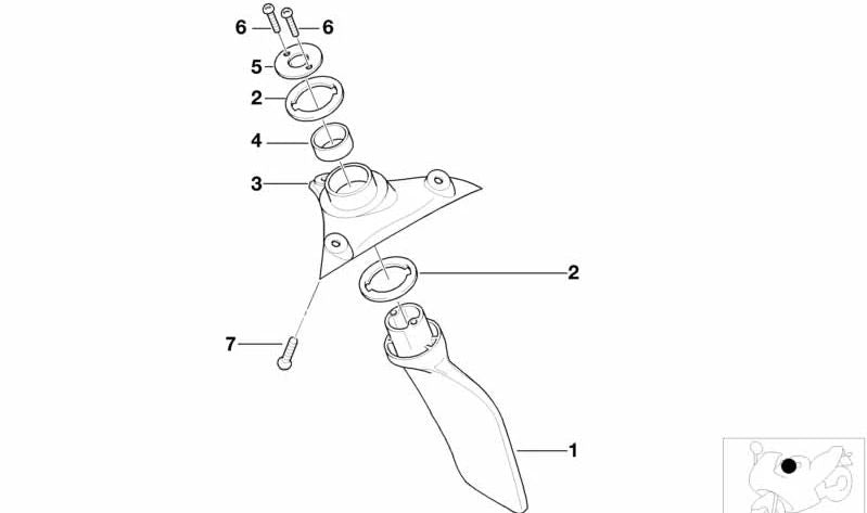 Paramento izquierdo OEM 46637685125 para BMW Motorrad K 1200 LT, K 1200 RS. Original BMW Motorrad.