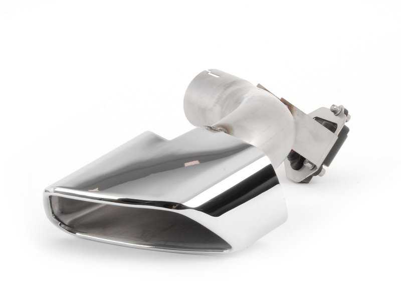 Embellecedor trasero del tubo de escape M Performance cromado OEM 18302349212 para BMW X5 F15 xDrive35i. Original BMW.