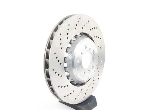 Disco de freno ventilado y perforado izquierdo OEM 34112284101 para BMW F10, F06, F12, F13. Original BMW.