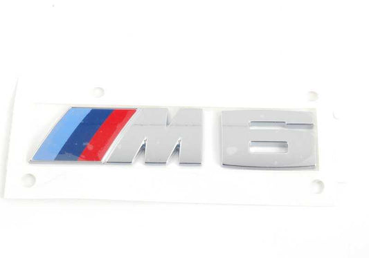 Emblema trasero "M6" OEM 51148060405 para BMW F06, F12, F13 (M6 Coupé, M6 Cabrio, M6 Gran Coupé). Original BMW.