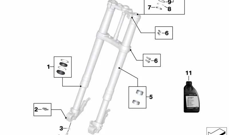 Tope de suspensión OEM 31428358639 para BMW Motorrad compatible con: F650GS, F700GS, F750GS, F800GS, F850GS, R1200GS, R1250GS, S1000XR. Original BMW Motorrad.