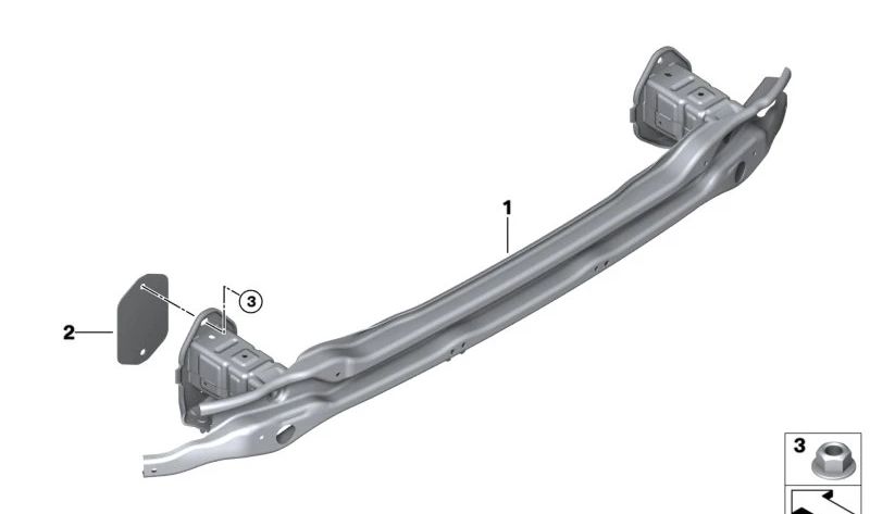OEM Heckunterstützung 51128078375 für BMW G80, G81, G82, G83. Original BMW.