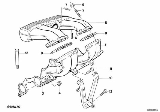 Coletor de admissão OEM 11611721346 para BMW E30, E36, E34. BMW genuíno.