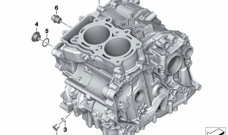 Cárter de motor OEM 11117923479 para BMW Motorrad R1200GS, R1200R, R1200RT, R1200S, HP2 Enduro, HP2 Megamoto, R NineT. Original BMW Motorrad.
