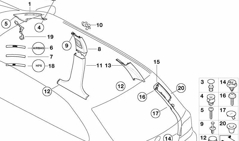 Tapa embellecedora OEM 51438268774 para BMW E46. Original BMW.