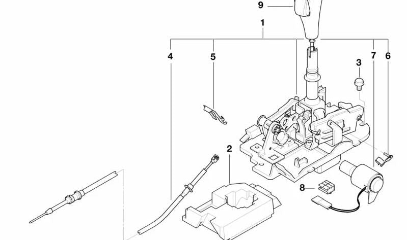 Cable selector de marchas OEM 25162228404 para BMW Serie 3 (E36). Original BMW