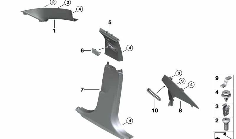 Abrazadera OEM 07147142116 para BMW F20, F25, F26, E90, F30, F35, F80, F36. Original BMW.