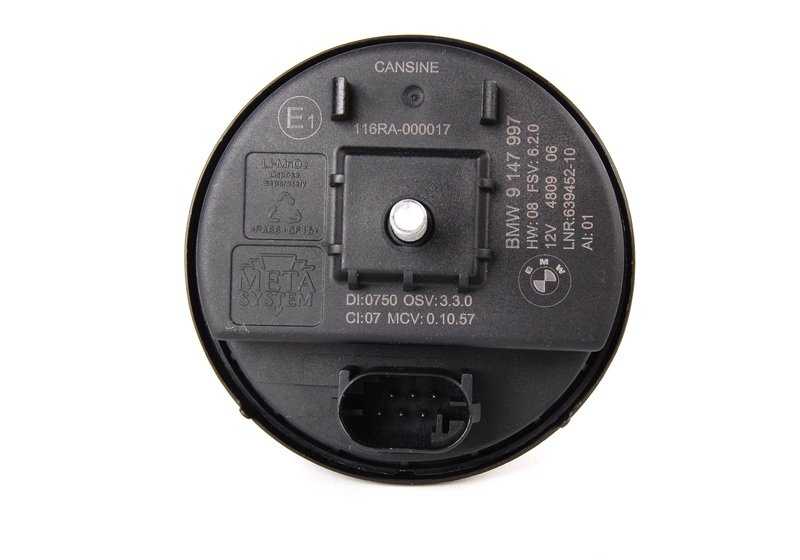 Sirena de alarma con sensor de inclinación OEM 65759147997 para BMW E88, E93, E63, E64, E89. Componente original del sistema antirrobo. Original BMW.