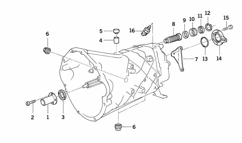 Renque de distanciation pour BMW E31 (OEM 23111228496). BMW d'origine