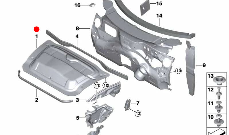 Capô dianteiro à prova de som OEM 51489805926 para MINI Countryman R60, Paceman R61. MINI originais.
