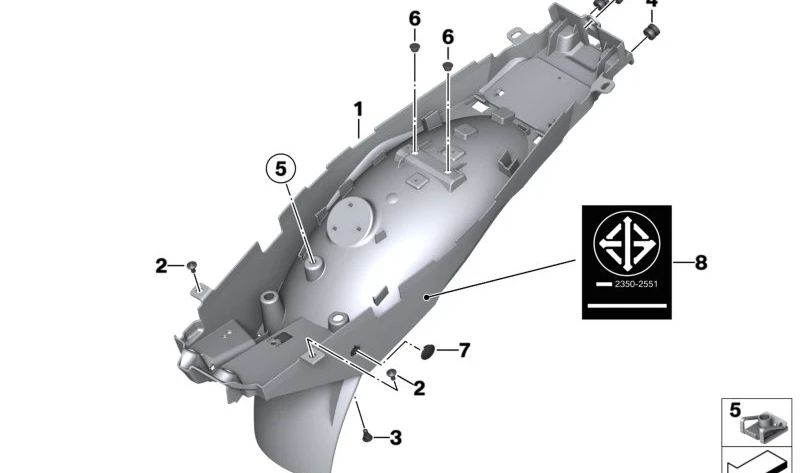 Tapón de cierre OEM 61139217729 para BMW F10, F11, F06, F12, F13. Original BMW.