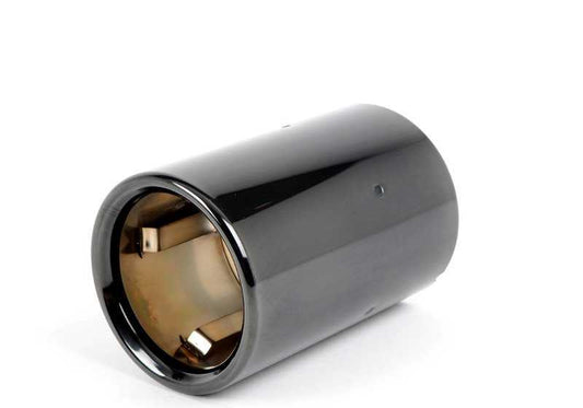 Schwarze Chrom-Auspuffrohrblende OEM 18307622764 für BMW 1er F20, F21, 2er F22, F23, 3er F30, F31, 4er F32, F36... und mehr. Original BMW.