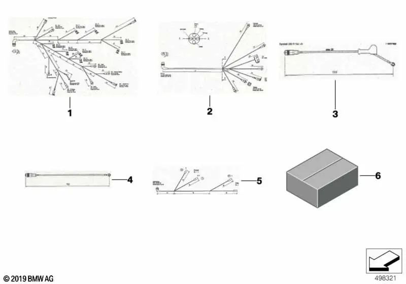 Cable de conexión OEM 12511415244 para BMW Classic Motorsport (01/1932 - 09/1934). Original BMW.
