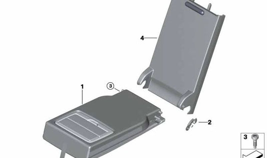 Poder de couro central para BMW G01, G02 (OEM 52207469796). BMW original