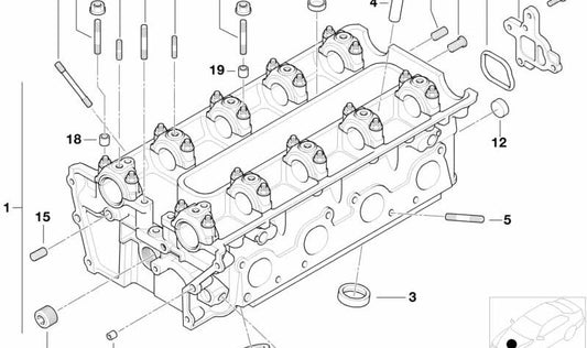 Culata de motor OEM 11121407003 para BMW E39 M5 y BMW Z8 E52 con motor S62. Original BMW.