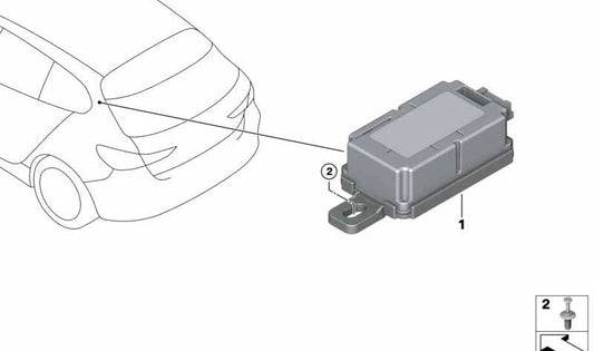 Receptor mando a distancia OEM 61359440541 para BMW F40, F44, G42, G20, G21, G28, F90, G30, G31, G32, G11, G12, F91, F92, F93, G14, G15, G16, F97, G01, G08, F98, G02, F95, G05, F96, G06, G07, G29. Original BMW.