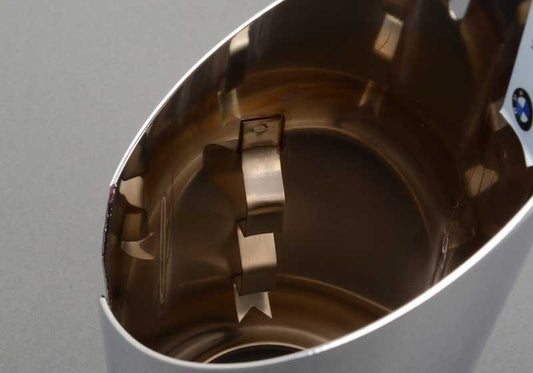 Embellecedor de tubo de escape cromado OEM 18307605041 para BMW F30, F31, F34, F32, F33, F36... y más. Original BMW.