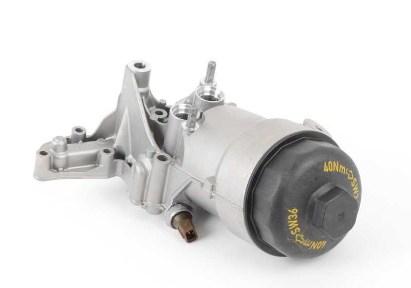 Filtro de aceite con conexión para enfriador OEM 11427841525 para BMW E90, E90N, E92, E92N, E93, E93N. Original BMW.