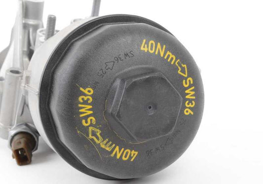 Oil filter with connection for cooler OEM 11427841525 for BMW E90, E90N, E92, E92N, E93, E93N. Original BMW.