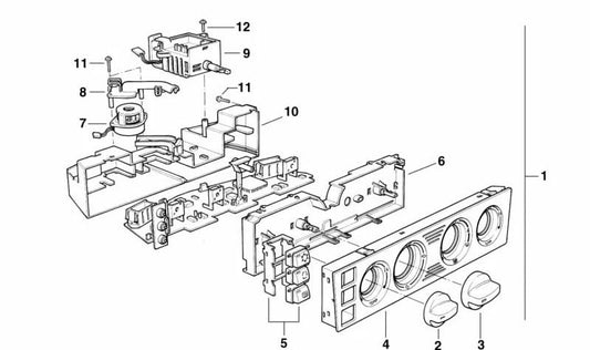 Sensor de temperatura interior OEM 67328361479 para BMW E34, E38, E39, E53. Original BMW.