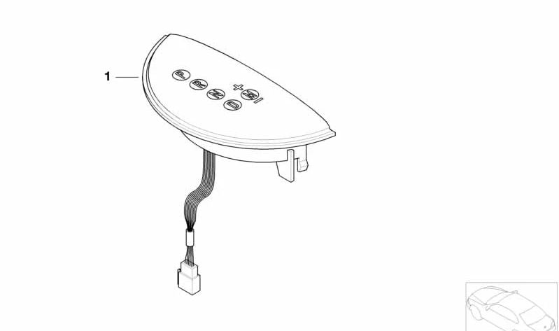 Lámpara de control cambio automático OEM 62146922440 para MINI R50, R52, R53. Original MINI.