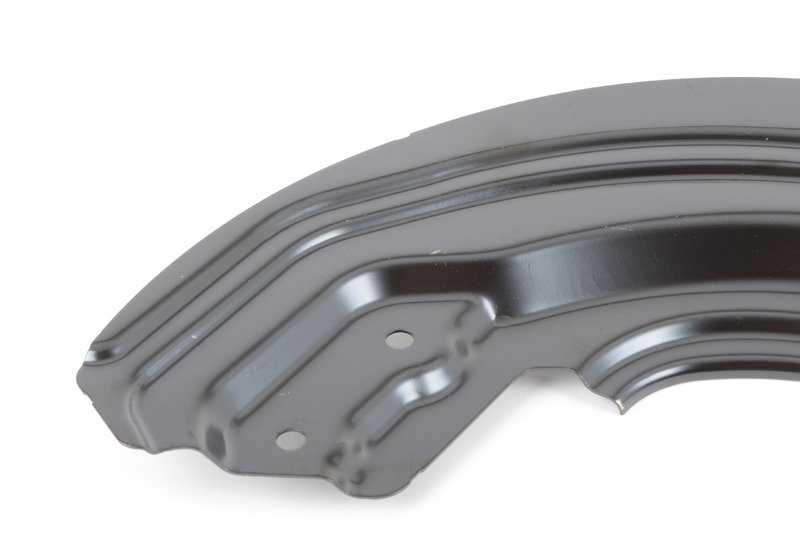 Protector de freno delantero izquierdo OEM 34116787319 para BMW E90, E90N, E91, E91N, E92, E92N, E84. Original BMW.