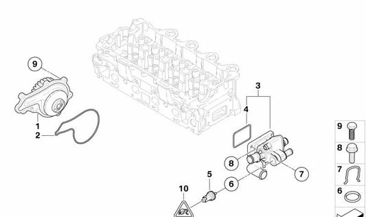 Connecteur électrique 2 broches OEM 12527542851 pour Mini R55, R56, R57, R58, R59, R60, R61. Mini d'origine.