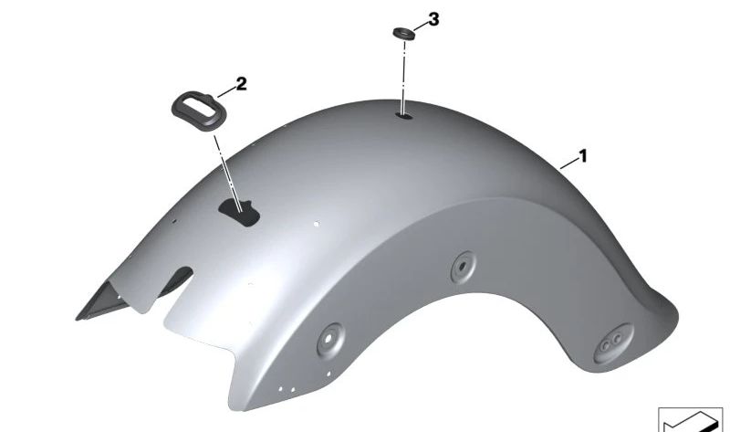 Tampa da roda traseira OEM 46621540580 para motocicletas BMW R 18 B, R 18 Transcontinental. Originais BMW Motorrad.