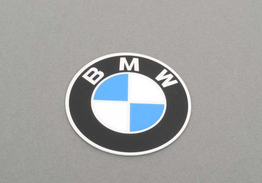 Plaquita con lámina adhesiva OEM 36131181105 para ruedas BMW 1502, 1600, 1602, 5' E12, 2.5CS-3.0CSL... y más. Original BMW.